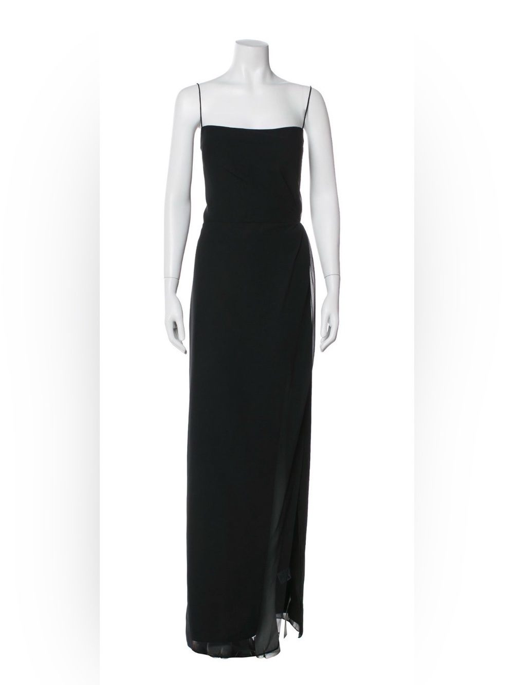 Jenny Yoo Black Spaghetti-Strap Gown